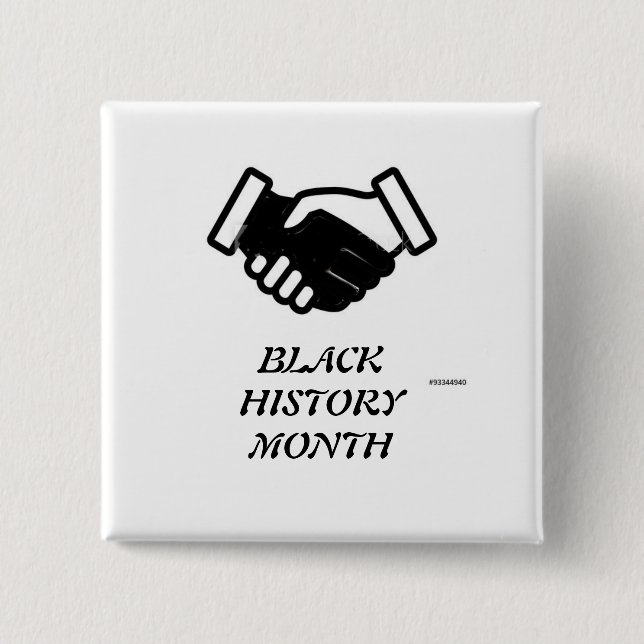 Black History Month 2 Inch Square Button (Front)
