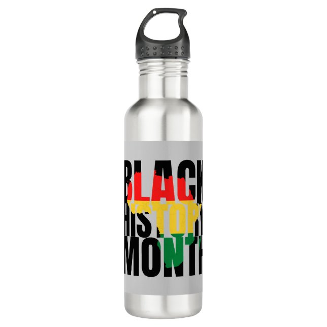 Black History Month 710 Ml Water Bottle (Front)