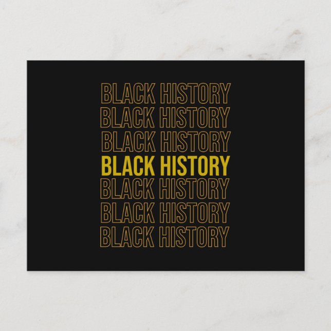 Black History Month (7) Announcement Postcard (Front)