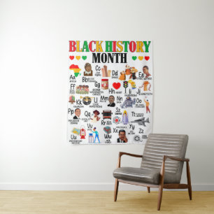 Black History Month A through Z Tapestry