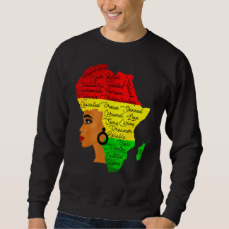Black History Month Africa Hair Word Afro T Sweatshirt