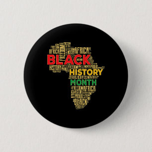 Black History Month Africa Map  2 Inch Round Button