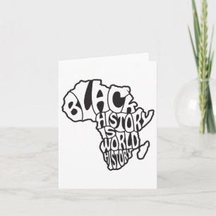 Black History Month Africa Map Design Educational Card