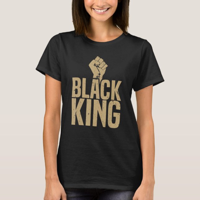 Black History Month African American Black King T-Shirt (Front)