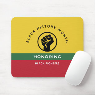 Black History Month African American Curved Text Mouse Pad