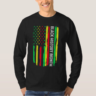 Black History Month African American Flag Melanin T-Shirt