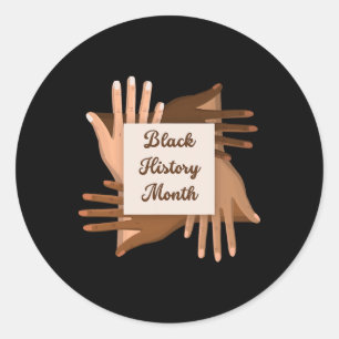Black History Month African American For Men Classic Round Sticker