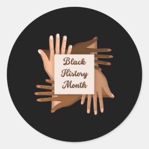 Black History Month African American For Men Classic Round Sticker