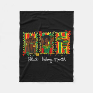 Black History Month African American I Have Dream Fleece Blanket