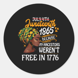 Black History Month African American Juenteenth Bl Classic Round Sticker