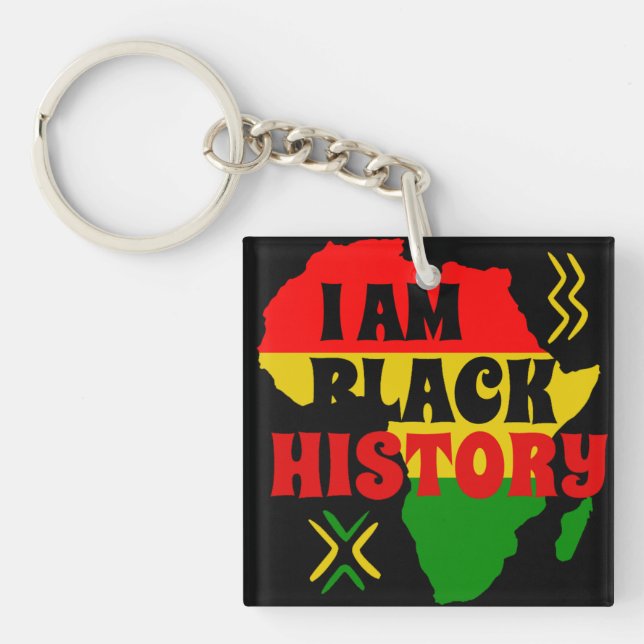Black History Month, African american Keychain (Front)