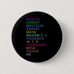 Black History Month African American Leader's Grap 2 Inch Round Button