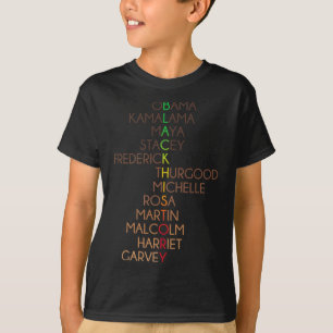 Black History Month African American Men Women Kid T-Shirt