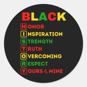 Black History Month African American Pride Celebra Classic Round Sticker