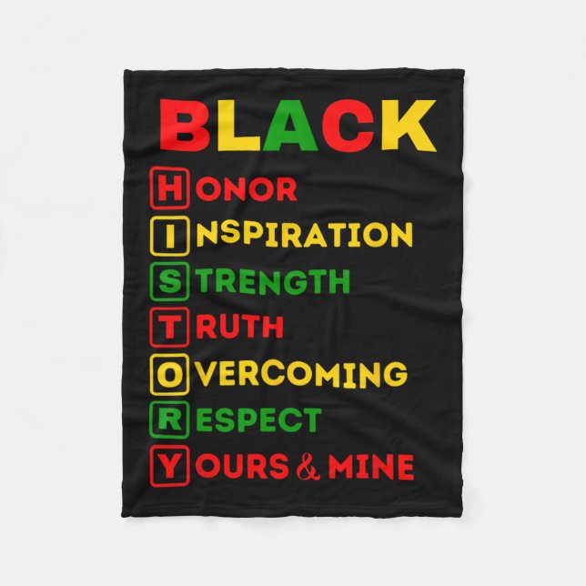 Black History Month African American Pride Celebra Fleece Blanket (Front)