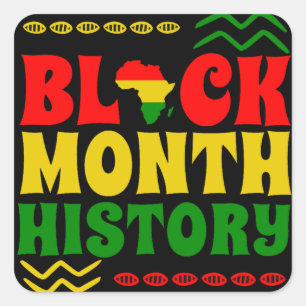 Black History Month, African american Square Sticker