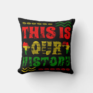 Black History Month, African american Throw Pillow