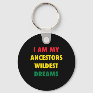 Black History Month African Colors Quotation T Shi Keychain