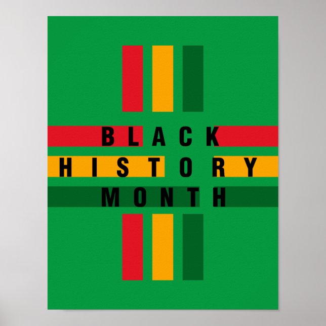 Black History Month African Flag Colours Poster (Front)