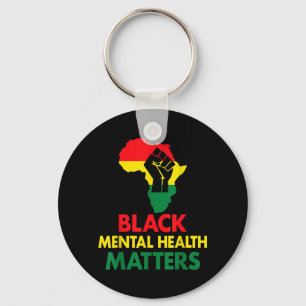 Black History Month African Map Black Mental Keychain