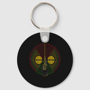 Black History Month African Mask Keychain