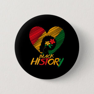 Black History Month African Pride American Women A 2 Inch Round Button