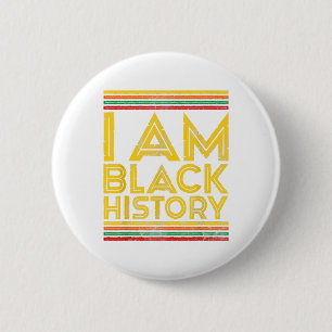 Black History Month African Woman Afro I Am The St 2 Inch Round Button