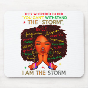 Black History Month African Woman Afro I Am The St Mouse Pad