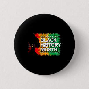 Black History Month Afro African American Juneteen 2 Inch Round Button