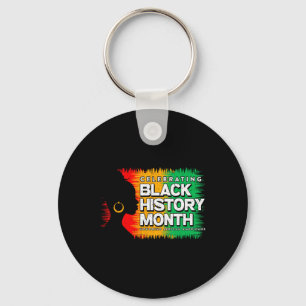 Black History Month Afro African American Juneteen Keychain