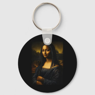 Black History Month Afro African American Melanin  Keychain