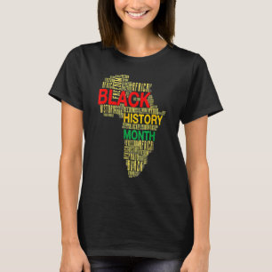 Black History Month Afro African Pride Boys Girls  T-Shirt