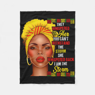 Black History Month Afro Black Women Girls I'm The Fleece Blanket