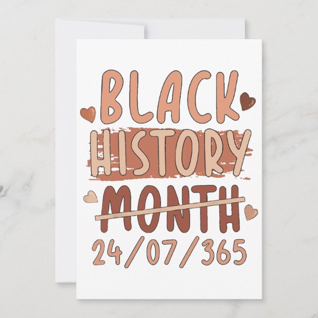 Black History Month Afro Melanin Black Women Afro  Invitation (Front)