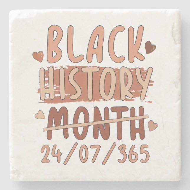 Black History Month Afro Melanin Black Women Afro  Stone Coaster (Front)