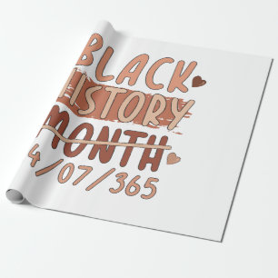 Black History Month Afro Melanin Black Women Afro  Wrapping Paper
