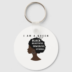 Black History Month Afro Queen Natural Hair Keychain