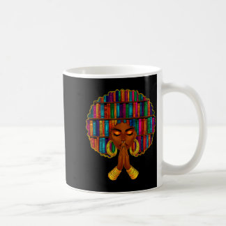 Black History Month Afro Women Book Lover Libraria Coffee Mug