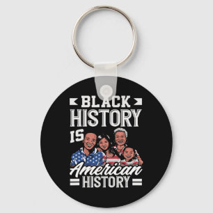 Black History Month America Flag American Keychain