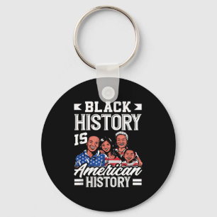 Black History Month America Flag American Keychain