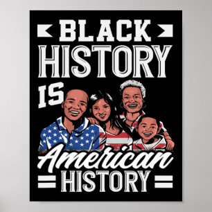 Black History Month America Flag American Poster