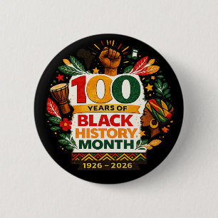 Black History Month Anniversary 2 Inch Round Button