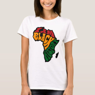 Black History Month Apparel Africa Map Kente Cloth T-Shirt