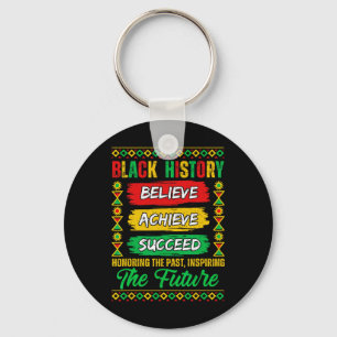 Black History Month Believe Achieve Succeed Melani Keychain