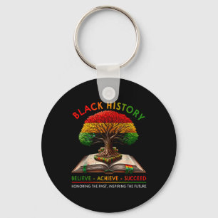 Black History Month Believe Achieve Succeed Melani Keychain