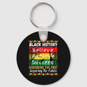 Black History Month Believe Achieve Succeed Melani Keychain