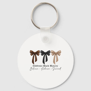 Black History Month Believe Achieve Succeed Melani Keychain