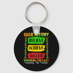 Black History Month Believe Achieve Succeed Melani Keychain