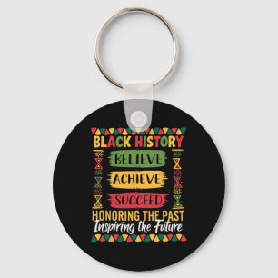 Black History Month Believe Achieve Succeed Melani Keychain