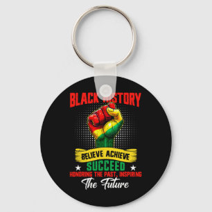 Black History Month Believe Achieve Succeed Melani Keychain